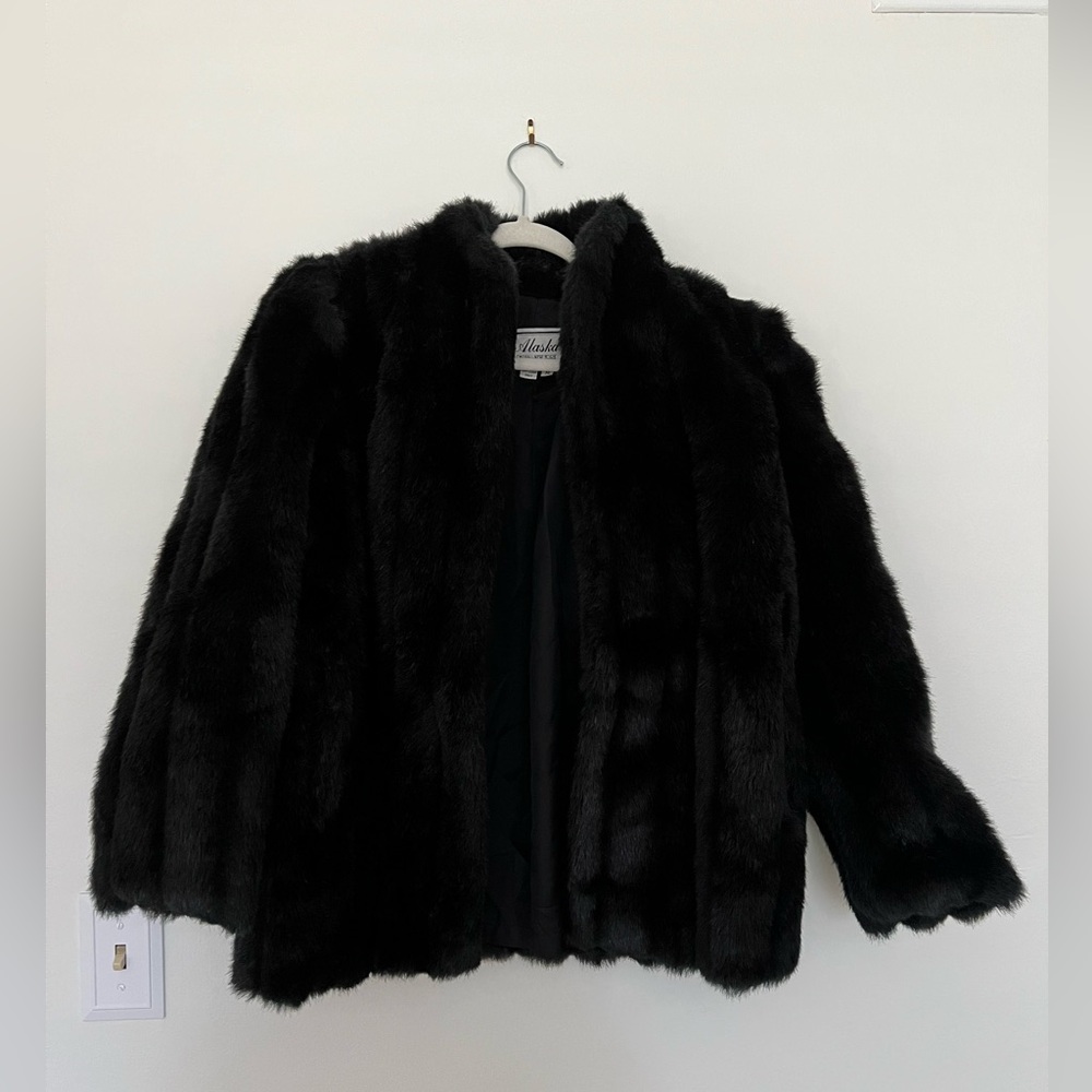 Black Faux Fur Coat